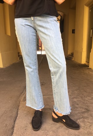 VINTAGE 90' OLDSCHOOL WOMAN BELL DENIM TROUSERS