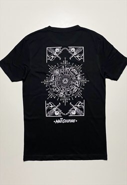 Zodiac calendar oversized  t-shirt black 