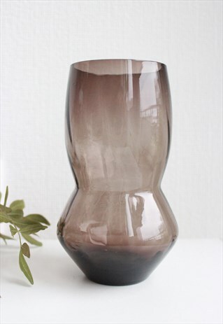 DARK PURPLE GLASS VASE