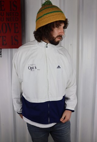 VINTAGE 90'S ADIDAS OVERSIZED TRACK JACKET , LARGE