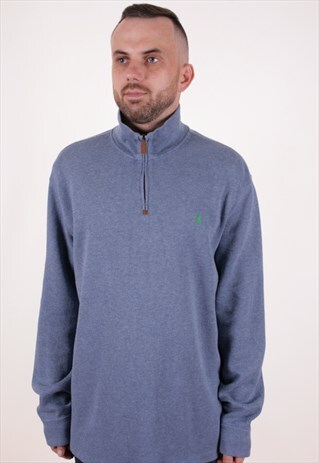 90S VINTAGE POLO RALPH LAUREN 1/4 ZIP JUMPER AA8042