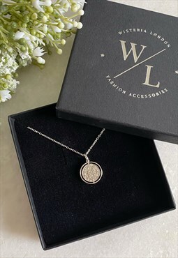 Luck is on the Turn Silver Coin Necklace