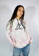 VINTAGE SIZE S KAPPA TIE DYE HOODIE IN PINK