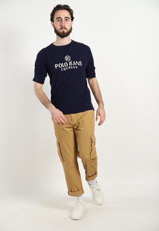 VINTAGE RALPH LAUREN T SHIRT 3/4 SLEEVE