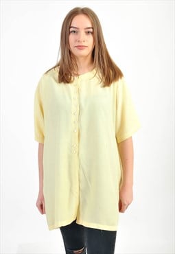 Vintage oversized blouse in yellow