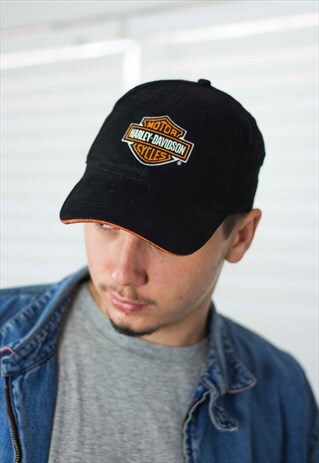 VINTAGE HARLEY DAVIDSON CAP BASEBALL HAT LOGO 90S X 2.4