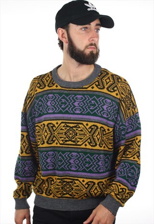 VINTAGE 90S KNITTED SWEATSHIRT JUMPER