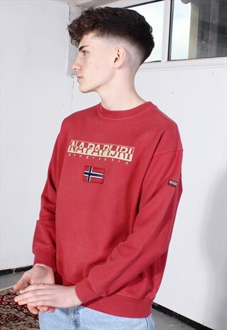 VINTAGE NAPAPIJRI RED SWEATSHIRT