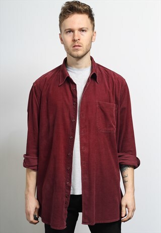 VINTAGE CORDUROY CORD SHIRT PURPLE