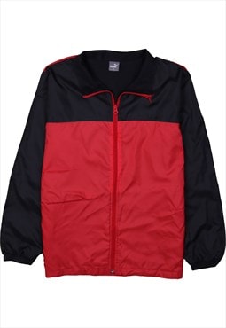 Vintage 90's Puma Windbreaker Track Jacket Full Zip Up Red