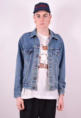 MENS VINTAGE DENIM JACKET MEDIUM BLUE 90S