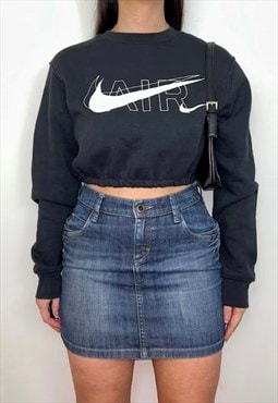 Nike Black Cropped Sweatshirt