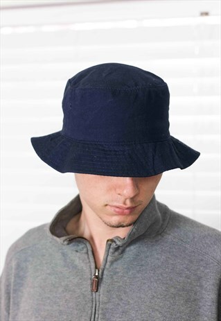 VINTAGE BLUE BUCKET HAT LOGO 90S ONE SIZE 2.1