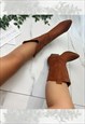 COWBOY BOOTS BROWN WESTERN COWGIRL BOOTS