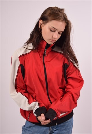 VINTAGE DIADORA TRACKSUIT TOP JACKET RED