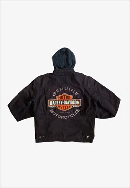 Vintage Harley Davidson Jacket With Back Spell Out
