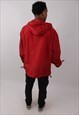 VINTAGE MEN'S TOMMY HILFIGER RED WINDBREAKER JACKET