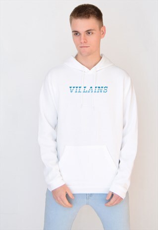 WHITE VILLAINS STRIPED (BLUE) HOODIE