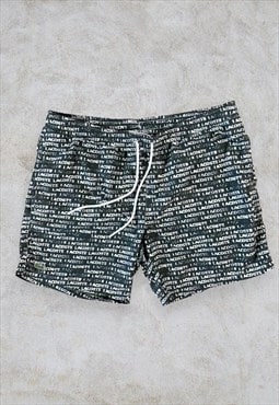 Lacoste Green Swimming Trunks Swim Shorts Spell Out Large