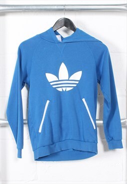 Vintage Adidas Originals Hoodie in Blue Pullover Jumper XS