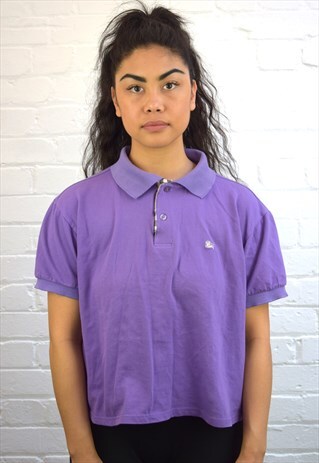 VINTAGE 90'S BURBERRY CROPPED POLO SHIRT