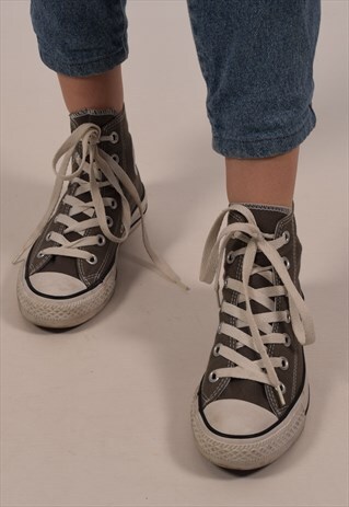 VINTAGE CONVERSE HIGH TOP TRAINERS GREY