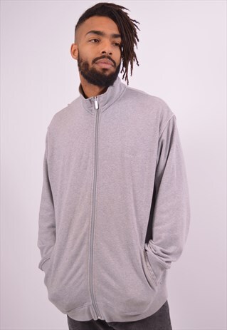 REEBOK MENS VINTAGE TRACKSUIT TOP JACKET XL GREY 90S