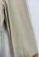 BEIGE AQUASCUTUM LONG COAT TRENCH MEDIUM