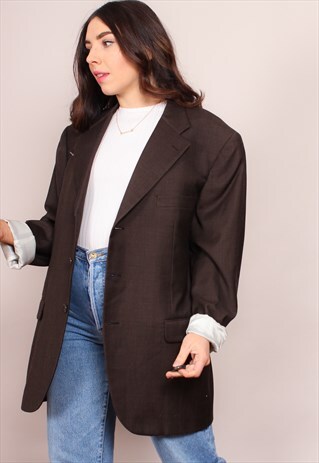 VINTAGE 80S OVERSIZED BURBERRY BLAZER JACKET