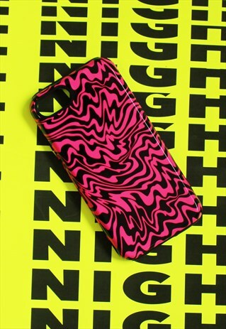 IPHONE 12 PRO PHONE CASE TRIPPY BLK ,PNK