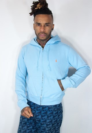 VINTAGE ADIDAS HOODIE BLUE