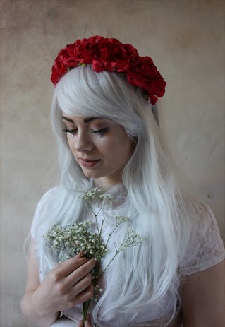 RED LOWER HAIRBAND