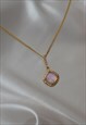 LILAC BABY PINK CRYSTAL NECKLACE 