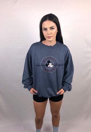 VINTAGE DISHEY MICKEY MOUSE SWEATSHIRT IN BLUE