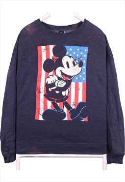 Vintage 90's Disney Sweatshirt Mickey Mouse Crewneck Navy