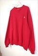 VINTAGE CHAMPION SWEATSHIRT Y2K BASSIC IN RED XL