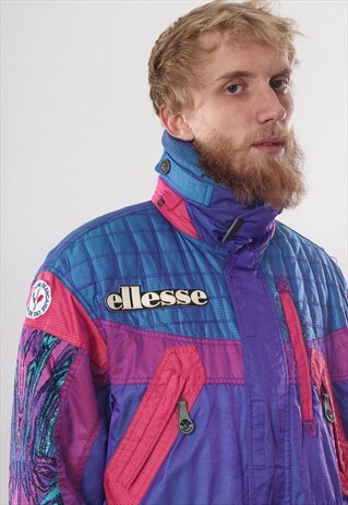 RARE VINTAGE MENS ELLESE BIG LOGO SKI WINTER JACKET