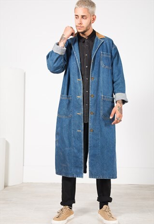 VINTAGE 80S LEE DENIM COAT DARK WASH / S2075