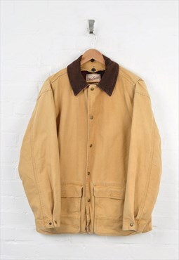 Vintage Woolrich Jacket Blanket Lined Tan Medium