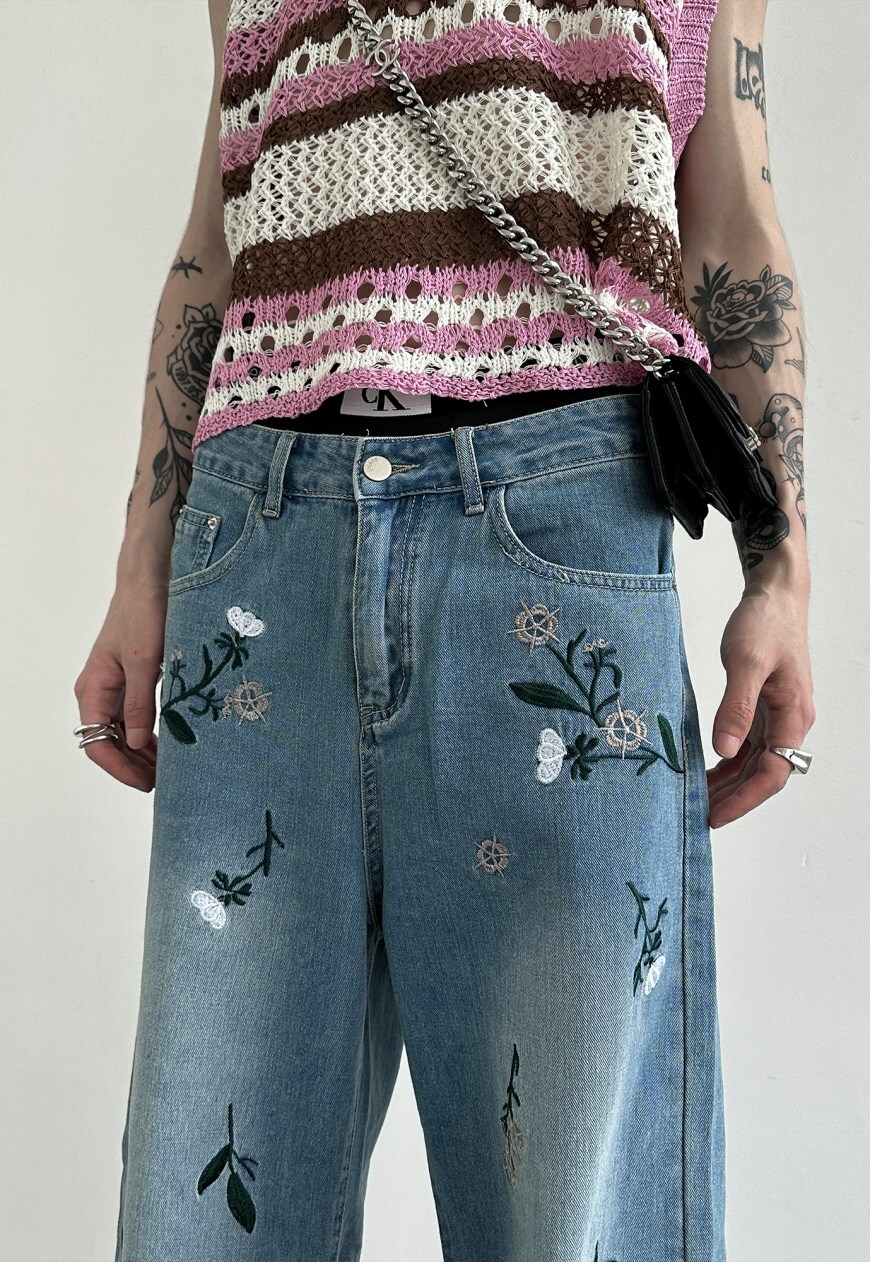 Asos 2024 embroidered jeans