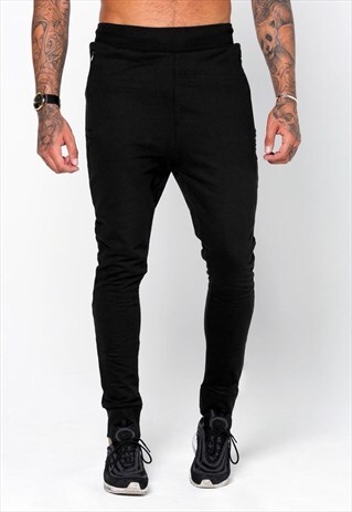 drop crotch skinny joggers