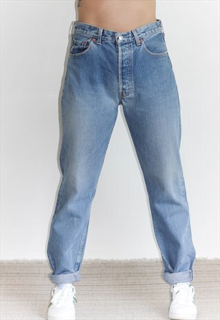VINTAGE 501 LIGHTLY DISTRESSED STONEWASHED LEVI JEANS