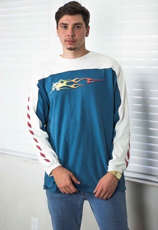 VINTAGE OAKLEY RACING T-SHIRT LOGO 90S XL 14.2