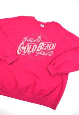 Vintage 90s Gildan Pink Graphic Sweatshirt 