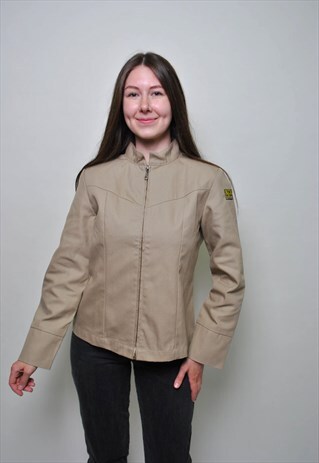 VINTAGE UTILITY JACKET, WORK WEAR HEAVY COTTON FITTED JACKET