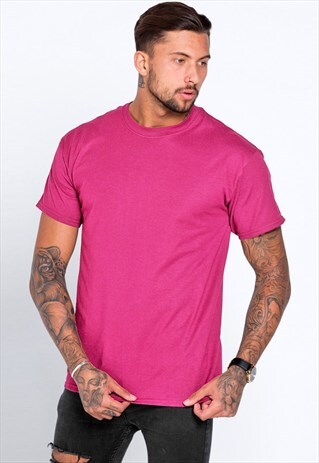 ESSENTIAL BLANK T-SHIRT - SAFETY NEON PINK
