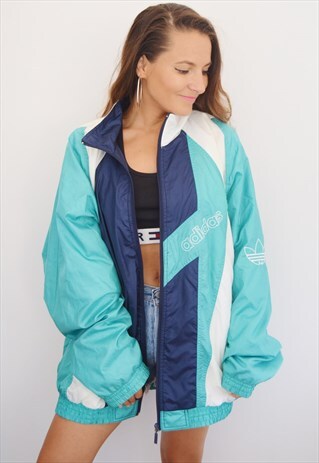 80S ADIDAS TREFOIL VINTAGE SHELL JACKET
