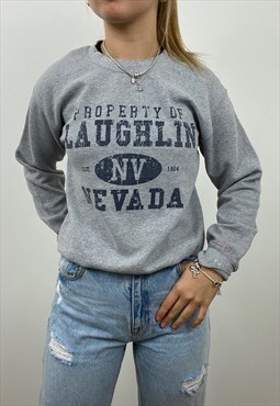 Vintage American college university grey sweatshirt