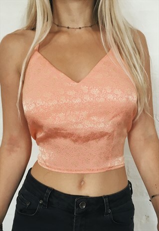 IRIDESCENT PINK SILK TOP