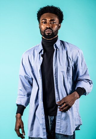VINTAGE LACOSTE SHIRT IN BLUE WITH LONG-SLEEVES